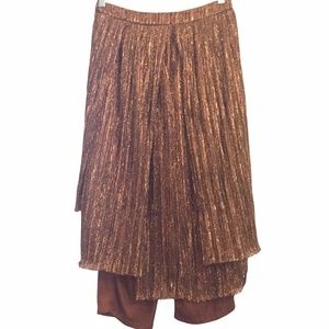 NWT! Maeve Anthropologie Metallic Skirted Pants